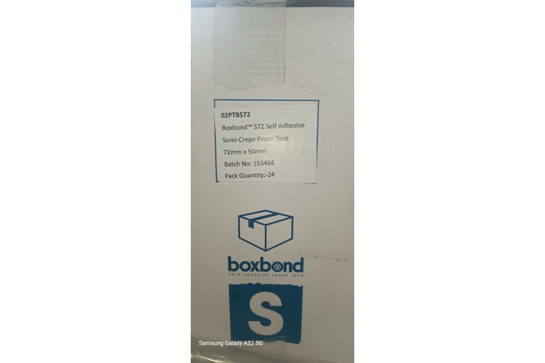 96 ROLLS X BOXBOND BROWN PAPER SELF ADHESIVE ECO FRIENDLY TAPE 72MM×50MM - Image 5 of 6