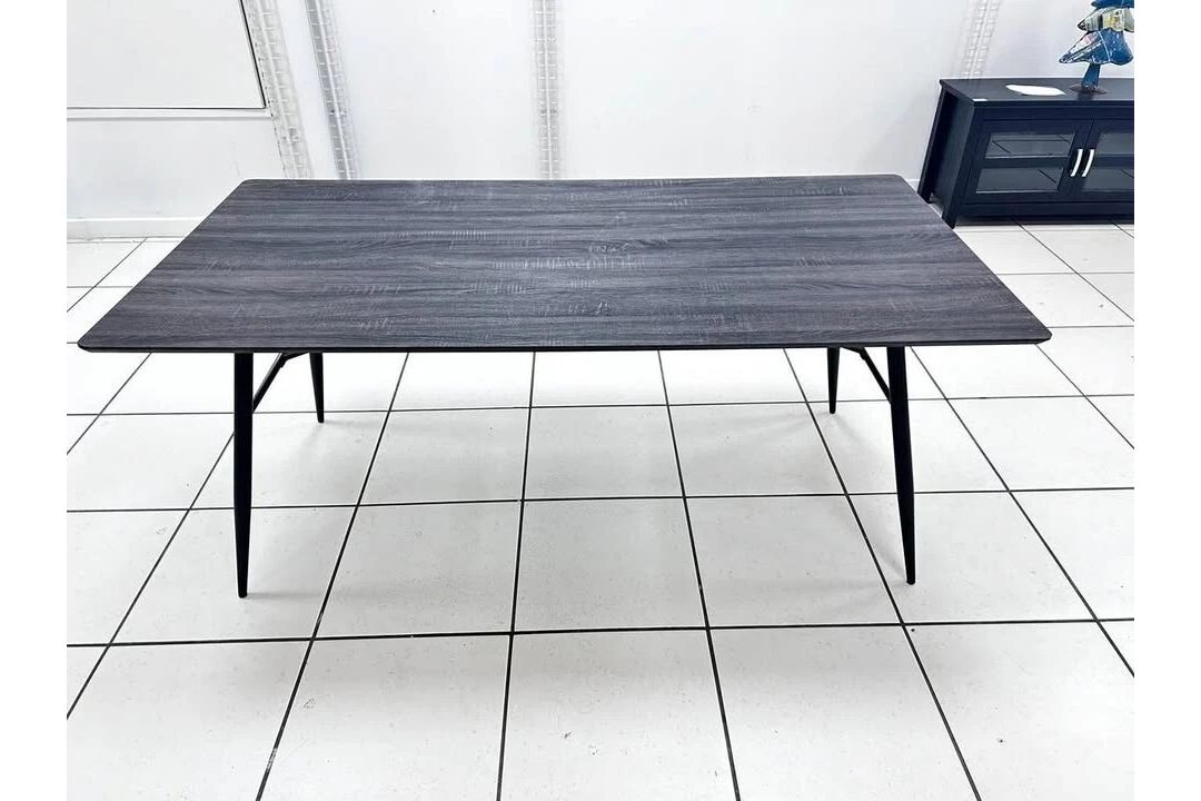 SCS DINING TABLE GREY WOOD CONCRETE AFFECT 180 CM 6 SEATER RRP £400 EACH - Image 2 of 2