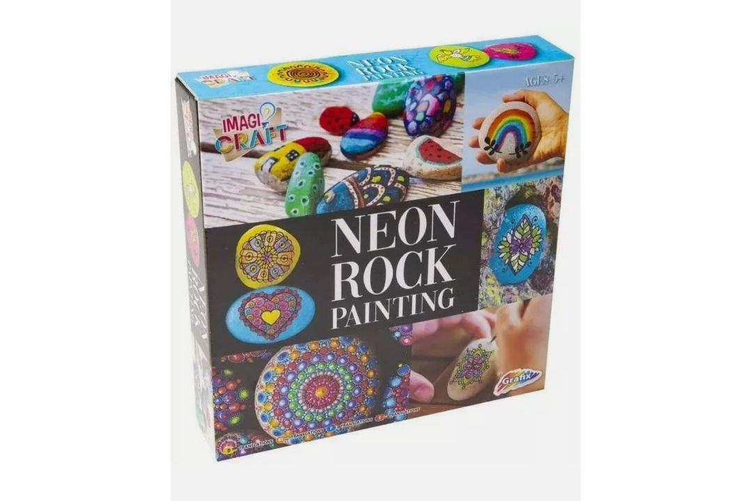 24 X PAINT YOUR OWN GARDEN ROCKS SET KIT CHILDRENS KIDS CREATIVE LEARNING ART PEBBLE - Image 1 of 2