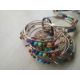 RAINBOW CRYSTAL GEMSTONE STAINLESS STEEL BANGLES - NEW - GOLD TONE AND SILVER - JOBLOT OF 16 - Image 4 of 6