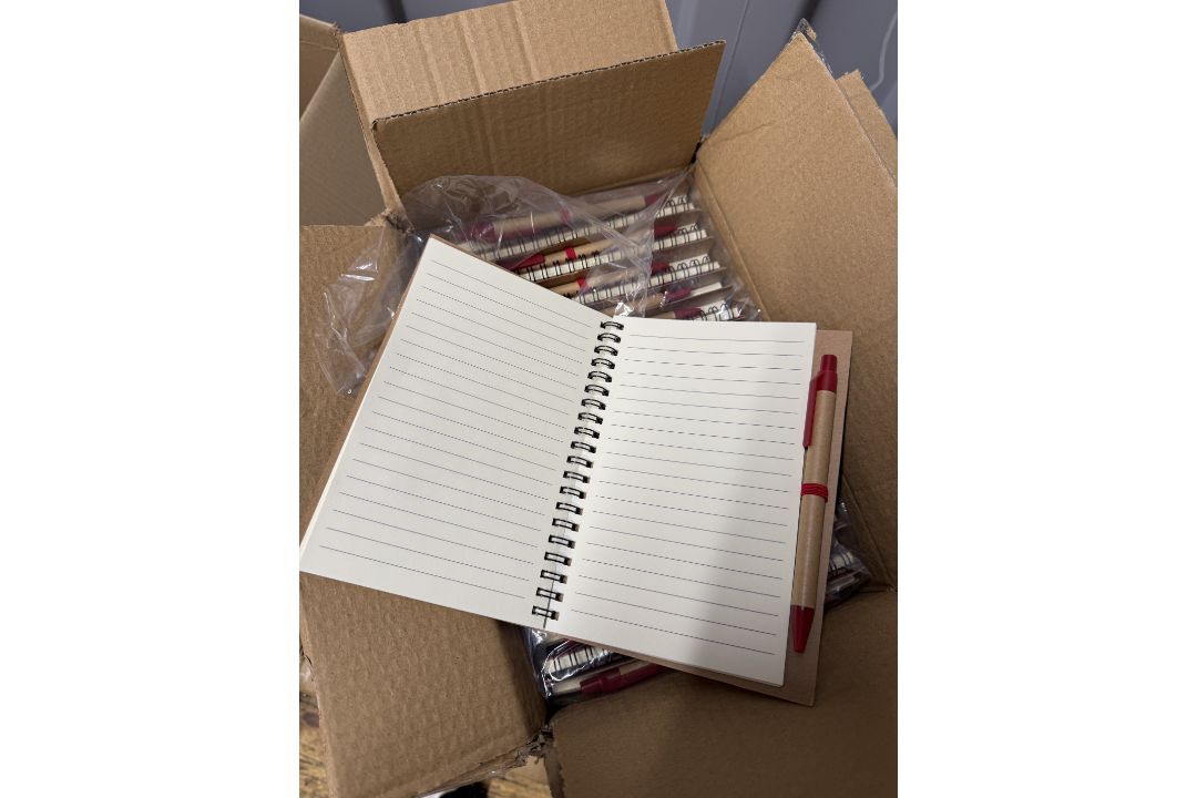 BOX OF 50 RED ECO SPIRAL NOTEBOOKS - Image 3 of 3