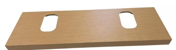 KERAMAG SILK COUNTERTOP WASH BASIN SIPHON 2 CUT OUT RIGHT AND LEFT LIGHT OAK