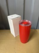 36X RED DOUBLE WALLED PLASTIC 530ML TUMBLERS