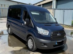 **(ONLY 56K MILEAGE)** 2018 FORD TRANSIT 350 TREND 2.2 DIESEL MANUAL MINIBUS IN BLUE