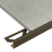 20X NEW 10MM ANTIQUE BRONZE BRASS L SHAPE VINTAGE TILE TRIM 2.5M