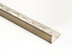 20X 12.5MM ANTIQUE BRUSHED NICKEL L SHAPE VINTAGE TILE TRIM 2.5M