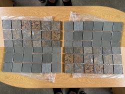 44.28M2 - BRAZILIAN GREY/GREEN SLATE MOSAICS - RRP 1,700.00