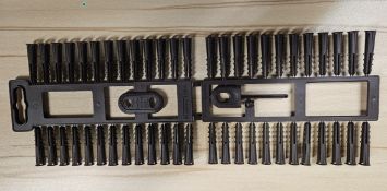 4 BOXES OF PLASPLUGS HEAVY DUTY SOLID WALL FIXING DARK BROWN 50 PLUGS PER STRIP (NO PACKAGING)