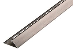 500 X 12MM TRIANGULR STAINLESS EFFECT TRIM LENGTH 2.44M