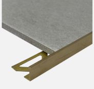 20 X NEW 12.5MM ANTIQUE BRUSHED BRASS L SHAPE VINTAGE TILE TRIM 2.5M