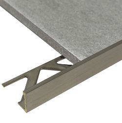 20 X NEW 10MM ANTIQUE BRUSHED NICKEL L SHAPE VINTAGE TILE TRIM 2.5M