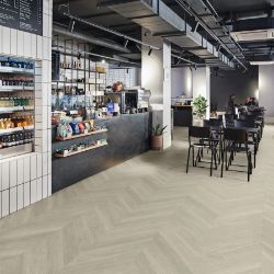 10 X BOXES (40M2) KARNDEAN VAN GOGH GLUEDOWN CHEVRON LVT GREY BRUSHED OAK CM-VGW120T - RRP £3,000