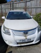2010 TOYOTA AVENSIS TR VALVEMATIC – 1.8 PETROL – MANUAL – SALOON >>--NO VAT ON HAMMER--<<
