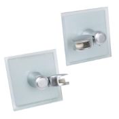 194X HAFELE MIRROR HOLDER (PAIR) MATT CHROME