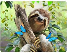 SLOTH SELFIE 3D EFFECT POSTCARDS X 20 UNITS
