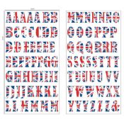 662X O'DECO DC FIX ALPHABET LETTERS BRITISH FLAG DESIGN