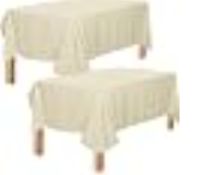 24 X NEW UTOPIA KITCHEN IVORY TABLECLOTHS | RRP £419 | BULK CLEARANCE