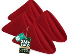 24 X NEW KICHLY RED CLOTH NAPKINS | RRP £215 | BULK CLEARANCE