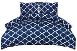 200 X NEW UTOPIA BEDDING PRINTED NAVY DUVET COVER SETS | RRP £2,598 | BULK CLEARANCE