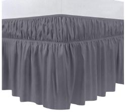 60 X NEW UTOPIA BEDDING GREY KING VALANCE SHEET | RRP £419 | BULK CLEARANCE