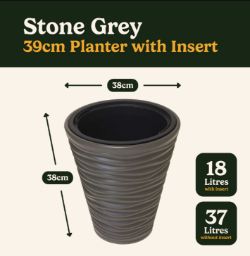 70X NEW PLANTERS PRIDE | WAY-V | 39CM PLANTER | STONE GREY