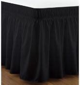 360 X NEW UTOPIA BEDDING BLACK KING VALANCE SHEETS | RRP £2,696 | BULK CLEARANCE