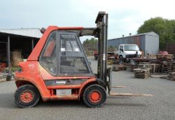 LINDE H70D DIESEL FORKLIFT – 6.5 TON LIFT – FULL CAB