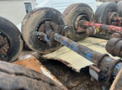 3 X ROR HIGH SPEED AXLES WITH WHEELS & TYRES – 10 STUD (TRUCK/TRAILER/ARTIC)