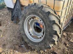JCB TRACTOR WHEEL & TYRE – 380/70 R24 TAURUS – 8 STUD COMPLETE RIM