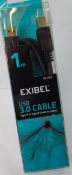 200 X EXIBEL-USB 3.0 CABLE-TYPE A MALE TO TYPE B MALE-1M