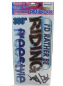 96 X WALL ART AUTOCOLLANTS SNOWBOARDER