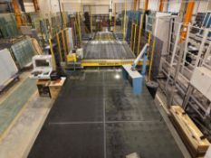 Hegla Optimax 3325 ES Plus CNC glass cutting table with Hegla LKB 4230 outfeed table, Year: 04/02 wi