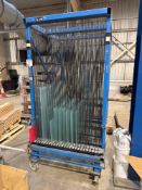 50-section mobile glass cart