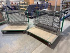Two 60-section mobile glass carts