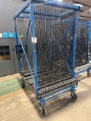 50-section mobile glass cart