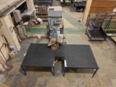 Purpose built glass linishing machine with 2 air suction tables and dust extraction unit with 1/2