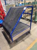 50-section mobile glass cart