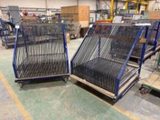 Two 60-section mobile glass carts