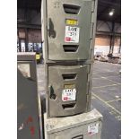 Two plastic bench top cabinets