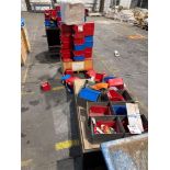 Contents of row to include assorted quantity of plastic tote bins as lotted