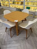 Wooden table and four chairs