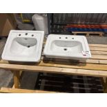2 bathroom basins as lotted