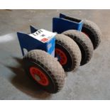 2 x steel glass material dollys