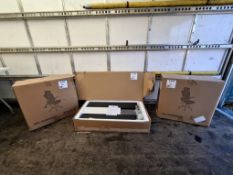 x3 office desks and x2 operative chiars as lotted