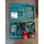 Makita 6281D cordless drill with 2 batteries and charger, in case