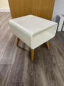 White wood veneered coffee table