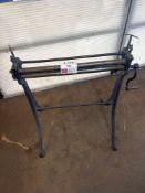Steel frame manual steel metal roller, apx 810x900mm