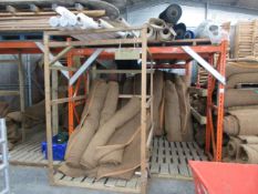 Four bays of adjustable boltless racking, 2.8m x 900mm x H: 2.3m - excluding contents