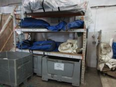 Three bays of adjustable boltless racking, 2.8m x 1.1m x H: 2.5m - excluding contents