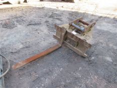 Unbranded pallet fork excavator attachment (one fork) LOLER: This lot has no record of Thorough